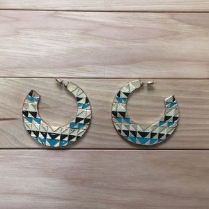 Geometric faux gold earrings